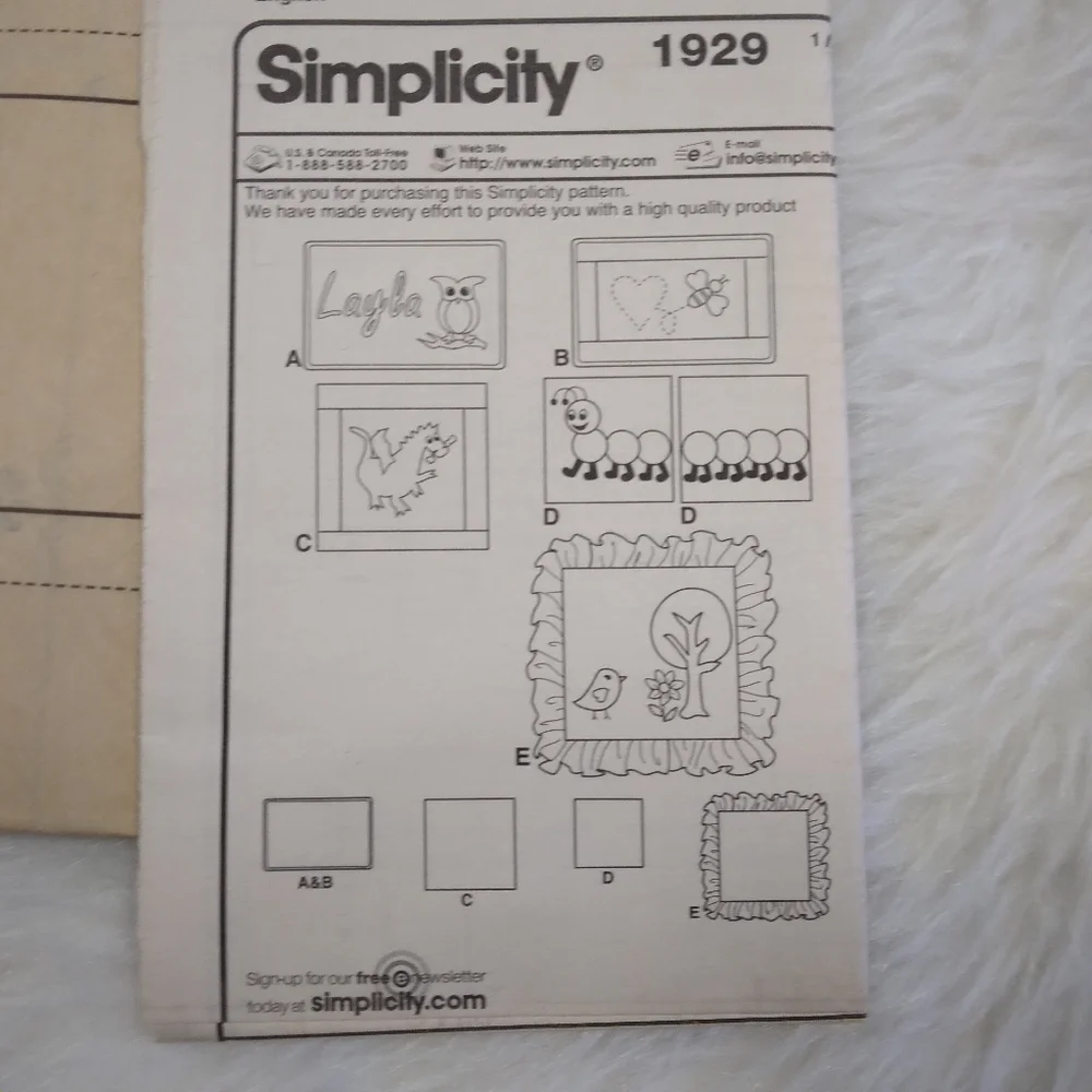 SIMPLICITY 1929 Appliqued Pillows With Fun Images And Variations